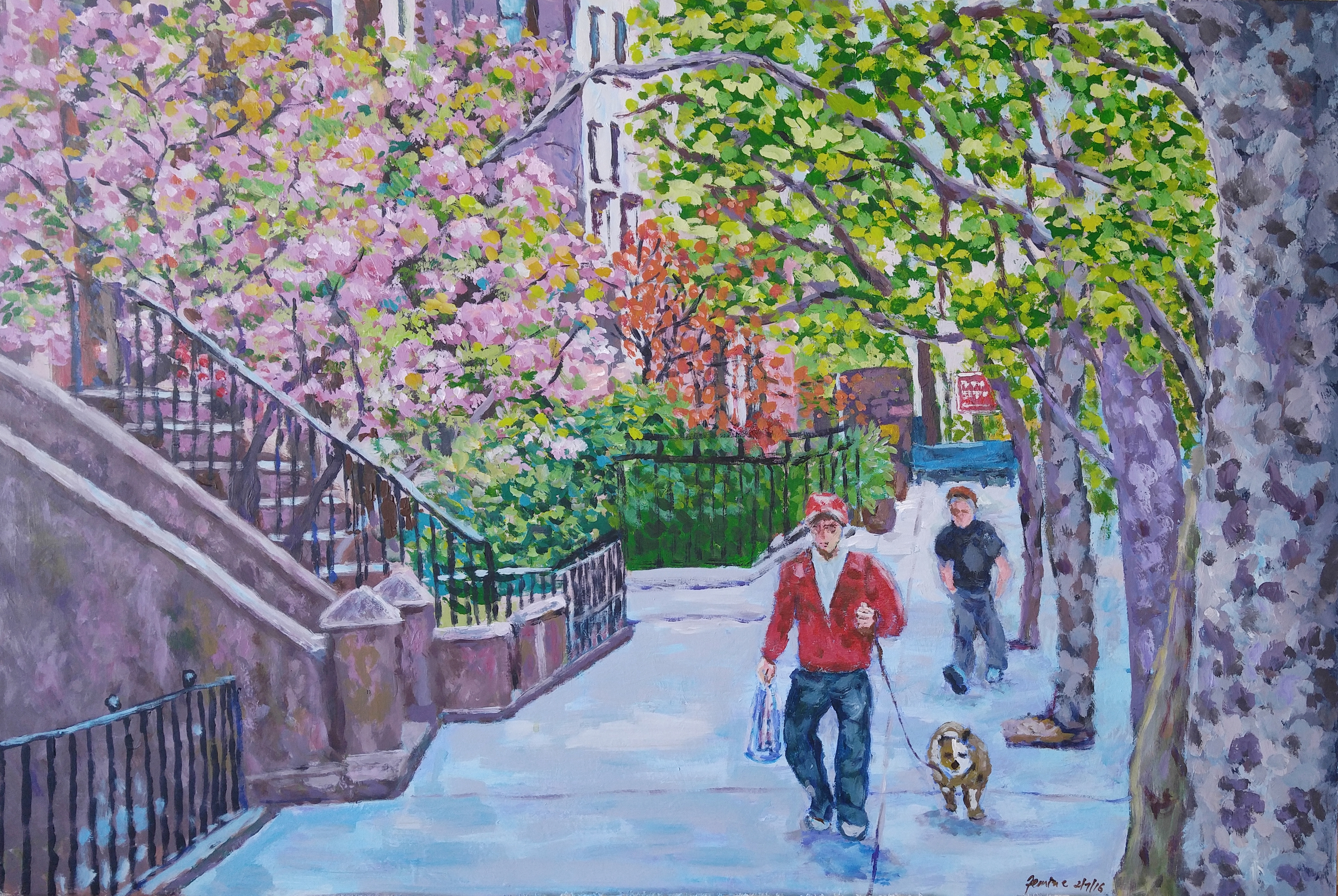 Sunday Morning in Brooklyn Heights <span>36″ by 24″</span>